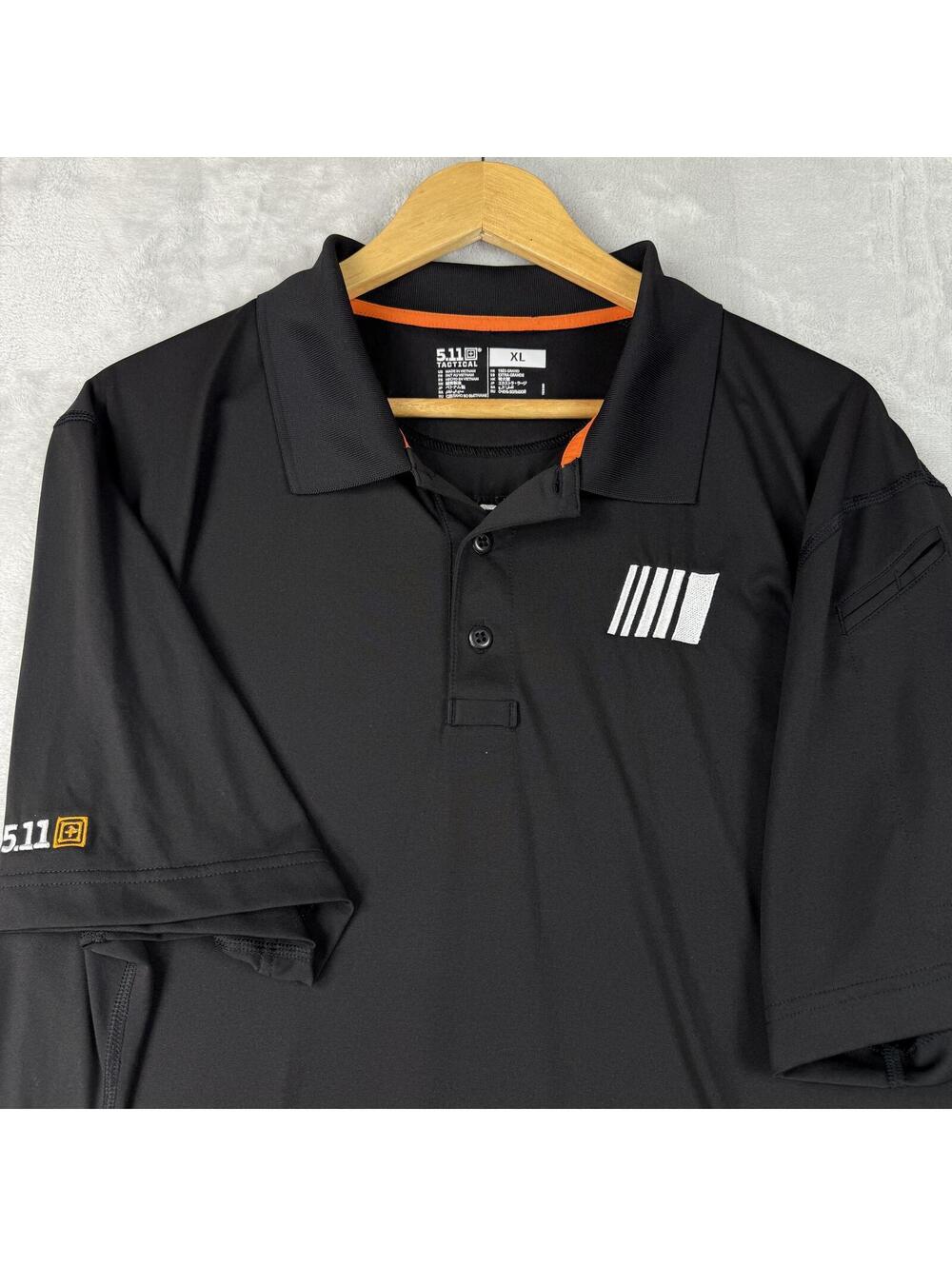 5.11 Tactical NASCAR Black Polo Shirt Men XL Racing breathable durable Summer